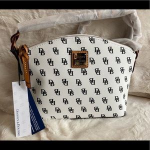 ❤️ Dooney & Bourke Blakely Penny Crossbody WHT/BLK NWT